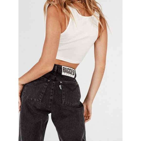 RAGGED PRIEST | Dad Jeans Flare Black Charcoal Dakota Princess Polly 24 - Picture 3 of 15